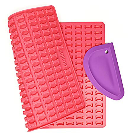 Collory Mini os (2 cm) - Moule en silicone et spatule - Tapis de cuisson pour biscuits et friandises - Moule à pralines, anti-adhésif et adapté à un usage alimentaire - Sans BPA