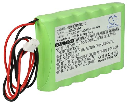 vhbw batteria compatibile con Bentel BW64 computer portatile scanner PDA (1500mAh, 7,2V, NiMH)