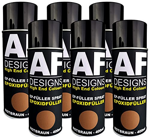 Alex Flittner Designs 6x Epoxidfüller Spray Filler Rostschutz Füller | 1K Epoxidfüller in 400 ml Spraydose