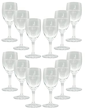 San Pellegrino/Acqua Panna 12er Set Wasser Glas Gläser mit Stiel