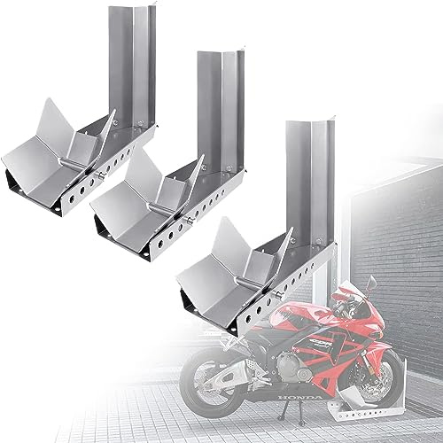 YUENFONG 3x Verladehilfe Schiene Motorradwippe Motorradständer Vorderradklemme für Anhänger Vorderrad Transportständer
