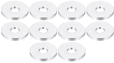 PATIKIL 10 Stk Abstandhalter Aluminum M5 Distanzhülsen 5.2mm ID x 16mm OD x 2mm L Flach Unterlegscheiben Glatte Ausführung Abstandshülsen Passt für M5 Schraube Bolzen