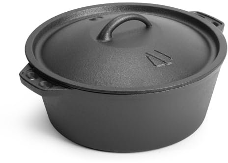 Northriver Casting Horno holandés de hierro fundido presazonado de 3 cuartos