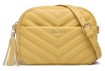 Miss Lulu Umhängetasche Damen Klein, Handytasche zum Umhängen aus PU Leder, Crossbody Bag mit Verstellbarem Gurt, Umhängetaschen Schultertaschen mit 4 Fächern