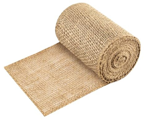 FONDOTIN Baumstammschutz Jute Baumhülle Für Garten Winterschutz Rollstoff 15cm x 5m Atmungsaktiv Kältebeständig Zuschneidbar Für Obstbäume Sträucher