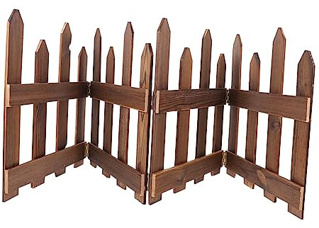 BEBEMOKO Recinzione in Legno Anticorrosivo Divisoria Per Cortile e Giardino, Decorativa Flessibile Per Aiuole e Balconi, Installazione Semplice, Materiale Resistente e Riutilizzabile