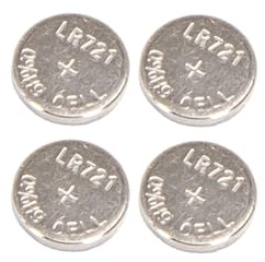 Lot de 4 Piles Bouton AG11 LR721 1,5 V idéales pour Montres, télécommandes et Petits appareils électroniques.