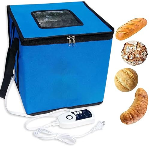 Gärbox für Teig, Gärbeutel zum Zusammenfalten, Temperaturregelung 1–60 °C, Timereinstellung 96 h, Gärbehälter, Werkzeuge für die Herstellung von Sauerteigbrot, Teigstarterglas, zur Herstellung von J