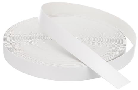 sourcing map Cinta de borde blanco de 100 pies x 1-1/8 pulgadas, cinta de chapa prepegada flexible de madera contrachapada con adhesivo termofusible para restauración de muebles