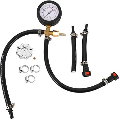 Tagtight Kraftstoffdruckprüfer Kit, Benzinpumpen Tester, Ventil 0-100PSI, Kraftstoffdruckmesser, Universal Kraftstoffpumpe Druckprüfer Benzin Auto LKW Motorrad Diagnosewerkzeug