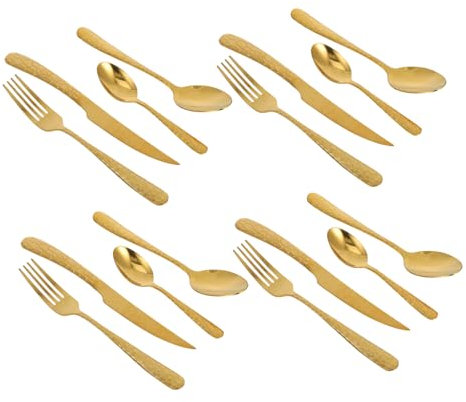 iplusmile 4ensembles Couverts Acier Inoxydable Pour Hôtel De Fourchettes Et Cuillères Occidentale Service Argenterie Pour Restaurants