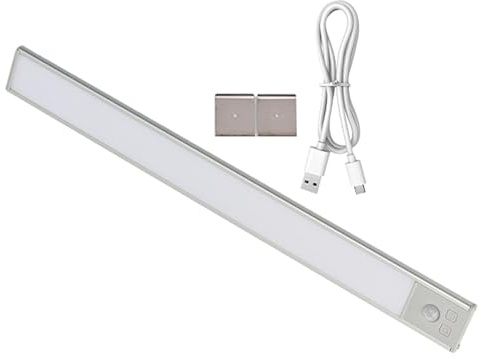 Générique Illuminazione da armadio con rilevatore di movimento | fascia LED sotto mobile con 3 colori, luce notturna magnetica per cassetti cucina camera da e mobile