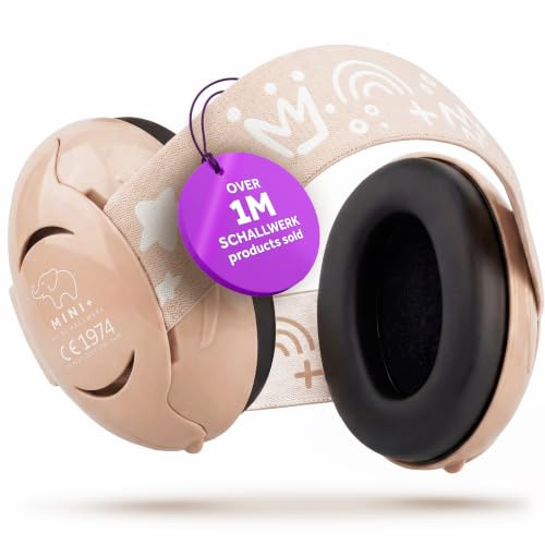 Schallwerk ® Mini+ Cuffie Antirumore Bambini - Protezione dell'udito per Bambini e Neonati - Cuffie Neonato Antirumore, Neonato, Bambino, Aereo, Rumore