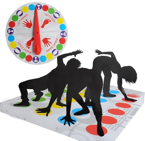 ASQzhuLIWing Twister también Conocido como Twisty de Movimiento Interactivo con Alfombra es un de Piso y de Habilidad en Equipo Ideal para Toda la Familia Fiestas de cumpleaños y reuniones
