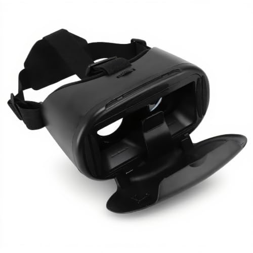 Luqeeg VR-Headset för Mobiltelefon, 3D-Glasögon med Blått Ljusfilter som Skyddar Ögonen, Justerbara mellan 58 och 75 mm VR-Glasögon för Mobiltelefoner med Skärmstorlek 5–7 Tum