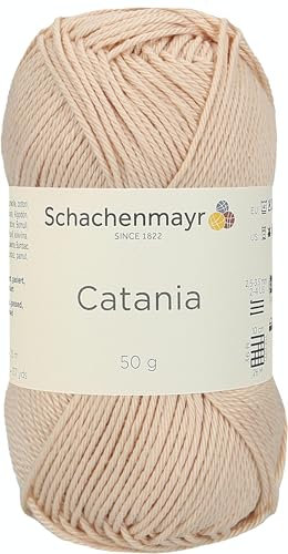 Schachenmayr Catania 9801210-00436 Ivory Handstrickgarn, Häkelgarn, 100% Baumwolle (11,5 x 5,2 x 6 cm)