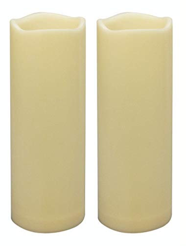 2 velas LED impermeables sin llama de 8 pulgadas, 1000 horas de duración de la batería/parpadeante, funciona con pilas, velas LED grandes para exteriores, decoración de festivales, etc.