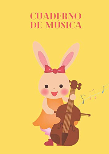 Cuaderno de música: Cuaderno musical para niñas y niños Libreta pautada de partituras con pentagramas A4 100 páginas en blanco para escribir música