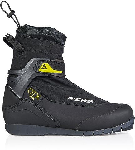Fischer OTX Trail Scarponi da sci di fondo da uomo, Nero/Giallo, 44 EU