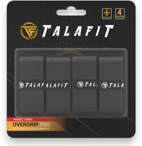TALAFIT Pack 4 Grips Padel - SURGRIP Padel- Grip Tennis - Grips Raquette Padel - PERCAGES- Accessoires Padel - Maximum Grip