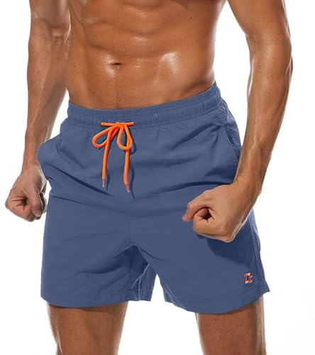 Tansozer Bañadores Hombre Pantalones Cortos Hombre Verano Bañador Natacion Secado Rápido Impermeable Swimming Shorts DE Azul 04 XL