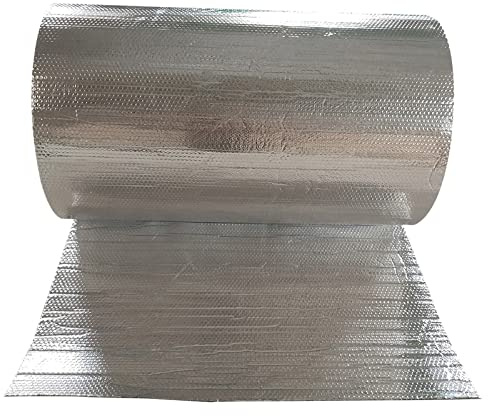 MUYUNXI Self-Adhesive Heat Reflective Bubble Foil, Thermal Foil Film for Attic, Garage, Shed, Greenhouse(Size:1x30m(3.2x98.4ft))