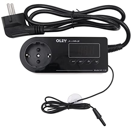 VOANZO Reptile Thermostat Intelligenter Temperaturregler für Thermostat Terrarium Reptilien Aquarien Insektenheizungen Rund