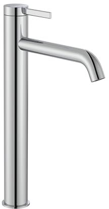 ROCA A5A349EC00 ONA Grifo Monomando Lavabo Caño Alto Desagüe Clic Clac Cromo