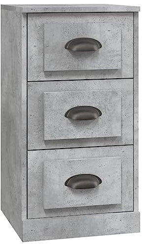 vidaXL Sideboard, Kommode mit Schubladen, Highboard Schrank für Schlafzimmer Wohnzimmer, Schubladenschrank Anrichte Beistellschrank, Betongrau Holzwerkstoff
