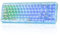 YUNZII X71 Teclado Mecánico Transparente con Tapas Transparentes, BT5.0/2.4G/USB-C Teclado con Cable 68% 71 Teclas,Teclado Inalámbrico RGB para Win/Mac(Crystal Ice Switch,Cyan)