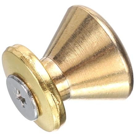 sourcing map Teapot Button Lid Knobs Copper Tea Kettle Pot Cover Handle Knobs Lid Top Replacement for Teapot Teakettle Ceramic Pot Accessories Supplies, Gold