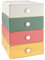 RETON 4 cajones de almacenamiento de escritorio, caja de almacenamiento organizadora de gran capacidad, cajones de almacenamiento apilables para habitación, dormitorio, oficina, baño (4 colores)