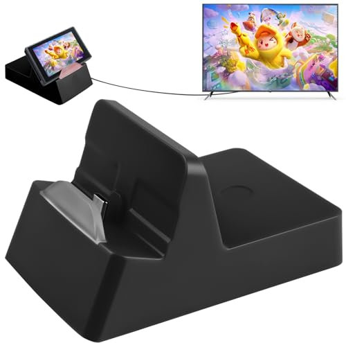 Switch Docking Station für Nintendo Switch/Switch OLED: Switch Dock Tragbarer Ladestation, Ladeständer 4K HDMI TV Adapter Ersatzladegerät Kompatibel mit HDMI,USB 3.0 Port,Type-C,Switch Zubehör Ständer