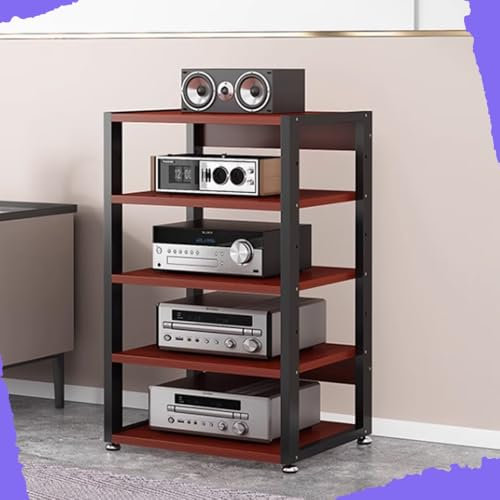 Heavy Duty AV Media Stand for Amplifier & Stereo Receiver - Perfect Display for Record Player and Media Equipment