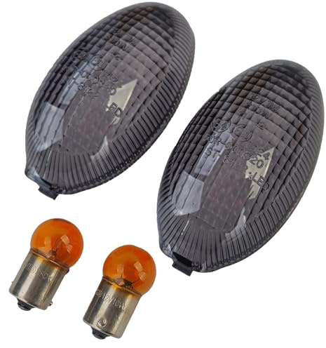 Motorrad Blinkerglas Blinkergläser Schwarz Getönt für Ducati Monster/Victory