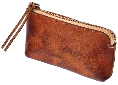 VALICLUD Portamonete Donna e Design Semplice in Pelle Fatto a Mano Texture Resistente Piccolo Portafoglio per Occasioni Quotidiane e Feste