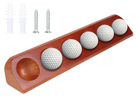 Genérico Golfballhalter | Regal aus Holz für Golfbälle - Platzsparender Organizer für Wohnzimmer Club Zuhause Wand Schreibtisch Dekoration