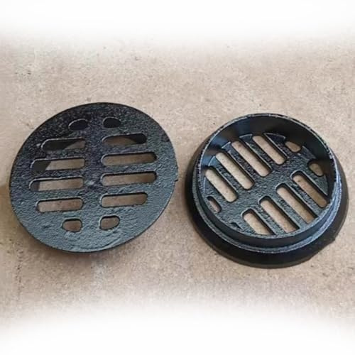 SMELEDFCFK Small Drain Grate Cover Round Floor Drain Cast Iron Floor Drain Strainer 2 4 6 10 Inch Drain Cover Drain Pipes And Fittings(110mm/4.3in)