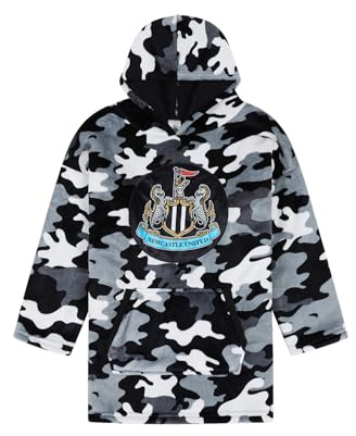 Newcastle United Football Club Mens Camouflage Fully Lined Luxury Fleece Hoodie, Oversized Fleece Blanket