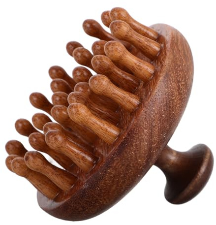 LALADEFIEE Holzkamm für Kopfhautmassage Gua-sha-kamm aus Holz Entwirren Des Haares Geeignet für Trockenes und Nasses Haar Tragbar für Reisen Hause
