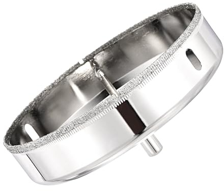 DTGN Scie cloche diamantée de 150 mm avec foret central pour un travail précis sur le verre ordinaire, la céramique, le carrelage en céramique. Argent