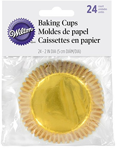 24 pirottini per muffin color oro diametro 5 cm cup cake
