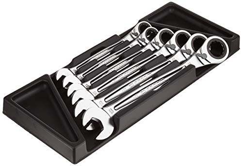 Facom MOD.467BXL Metric Ratchet Combination Spanner Module in Thermoformed Plate, Multi-Colour, 21-32 mm