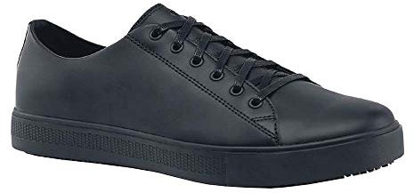 Shoes for Crews Unisex Slip-Resistant Work Sneakers – Comfortable, Lightweight, Water-Repellant & Non-Slip – Ideal for Gastronomy Restaurant Catering Kitchen, Chef-Footwear – Low Rider IV Black