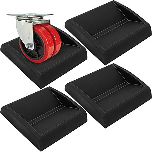 WELLGO Bed Stoppers & Furniture Cups 3x3 4Pack - Premium Silicone Casters Furniture Wheel Stoppers fit All Wheels of Furniture, Sofa Bed Chairs-Made up of Solid Silicone Prevents Scratches