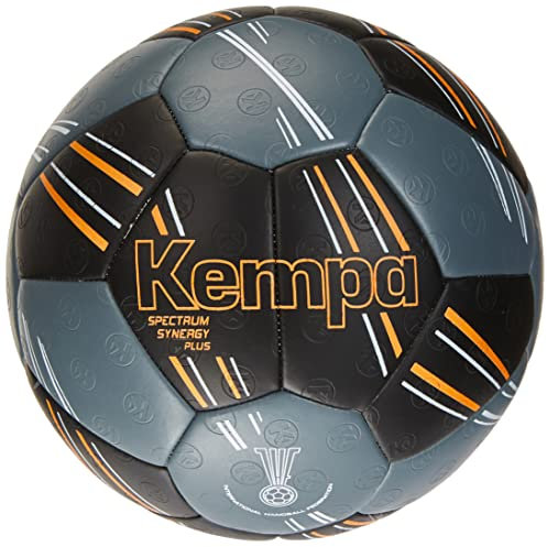 Kempa SPECTRUM SYNERGY PLUS Handball Trainings- und Spielball mit einzigartiger 30-Panel-Konstruktion - für jede Altersklasse geeignet - schwarz/anthra - Größe 1