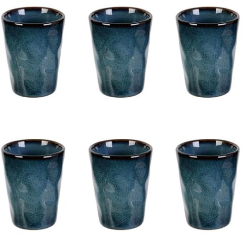 Paris Prix Lot de 6 Tasses Au Grès du Temps 7cm Bleu