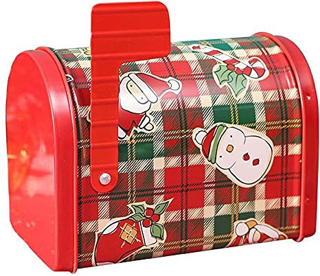 Bontannd Weihnachtsbedarf Weihnachten Candy Box Geschenkbox Handwerk Eisen Aufbewahrungsbox Organizer Blechdose Postfach Weihnachten Ornamente Papierkiste
