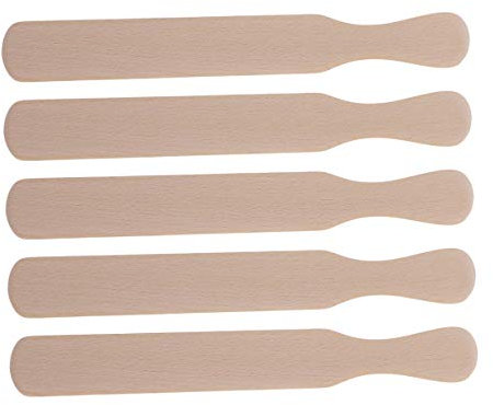 Cabilock 5pcs Wooden Crepe Spatula Set Spatula Flipper T-Shaped Spreader Easy Pancake Flipper Handmade Crepe Spreader Tool