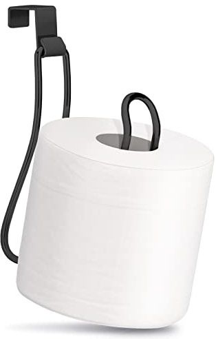 Over the Tank Toilet Paper Holder Black, Toilet Paper Holder, Toilet Paper Roll Holder, Bathroom Toilet Paper Storage-Black